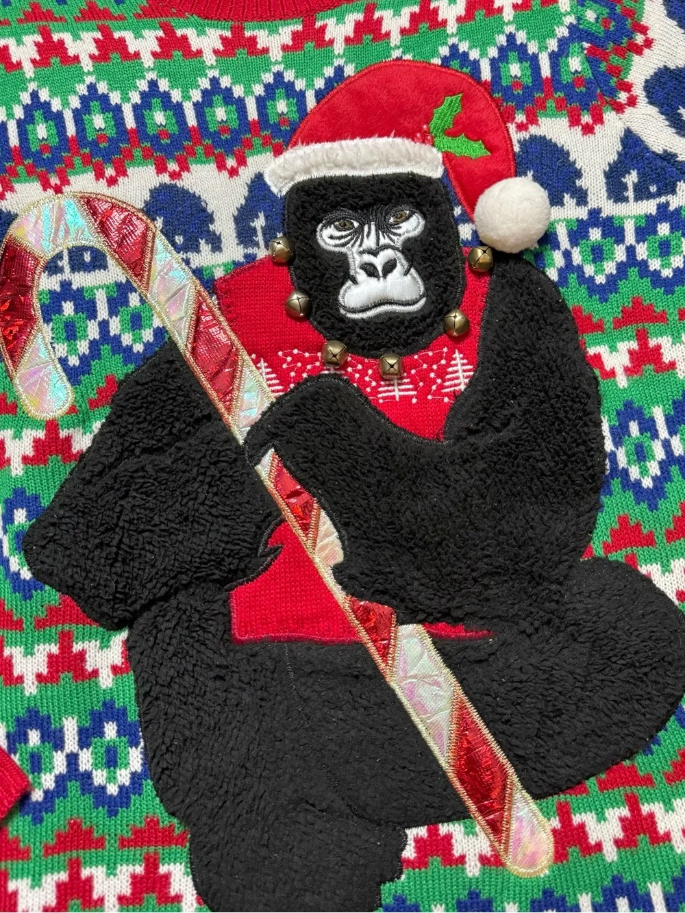 Gorilla Harambe Ugly Christmas Sweater Pullover Crewneck Unisex M Medium